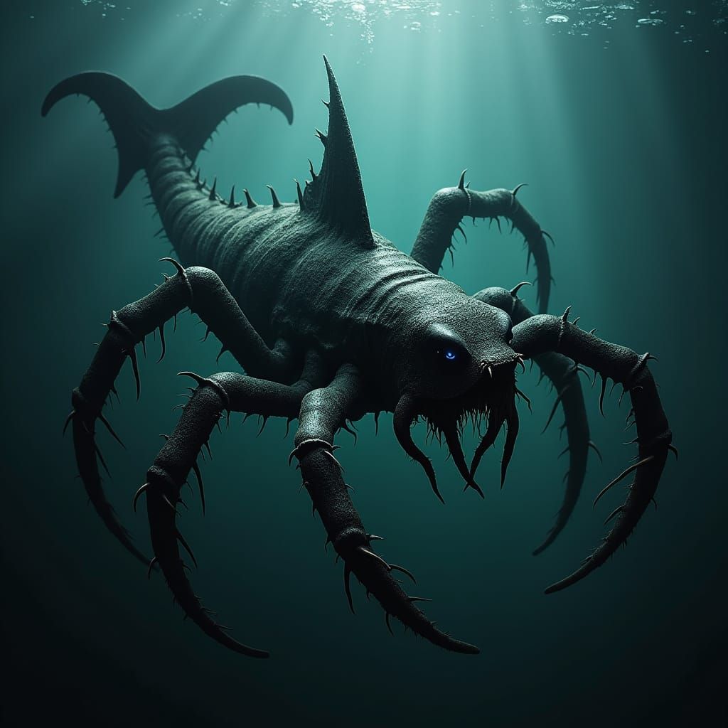 Goliath Birdeater Spider and Frilled Shark Fusion