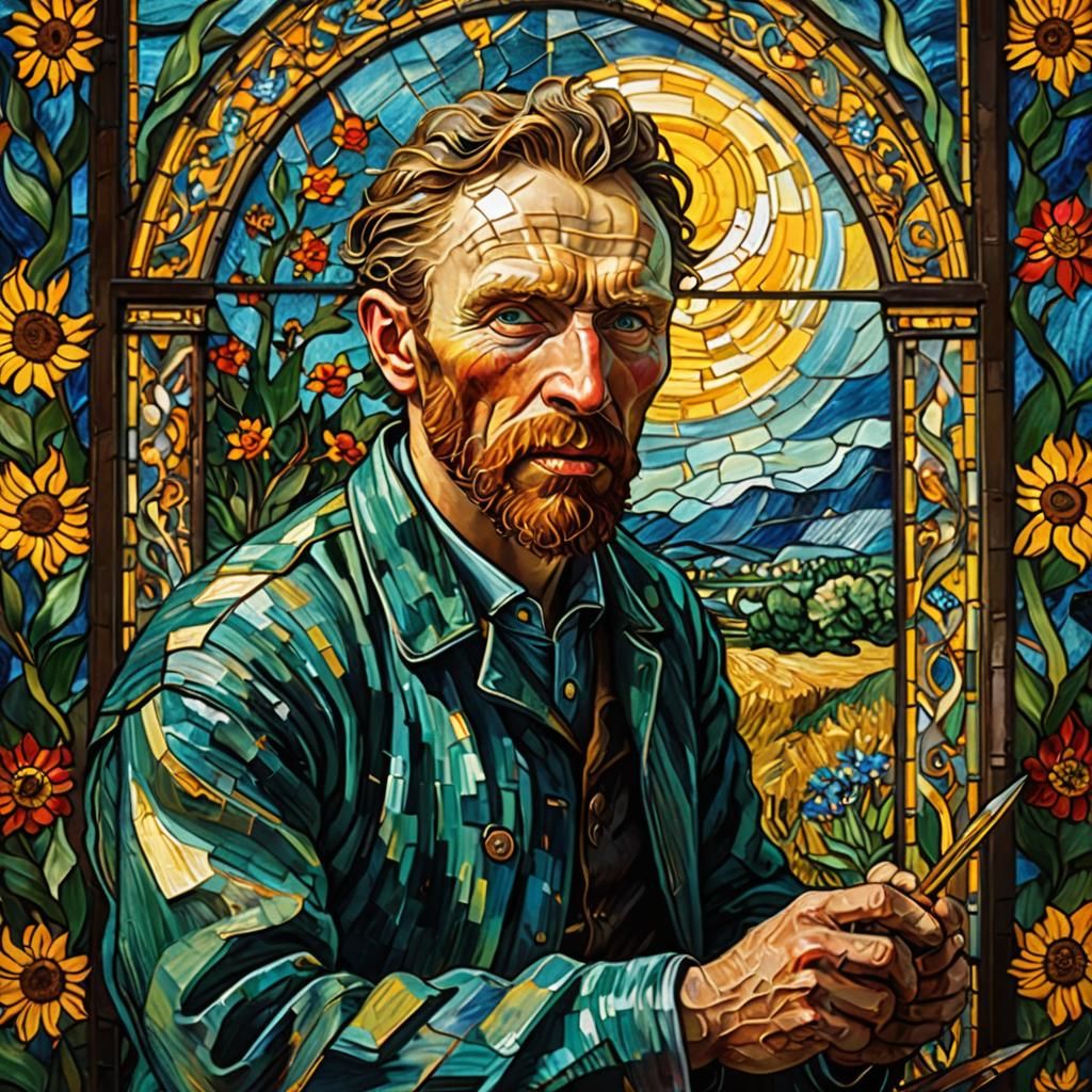 Vincent van Gogh  stained glass window