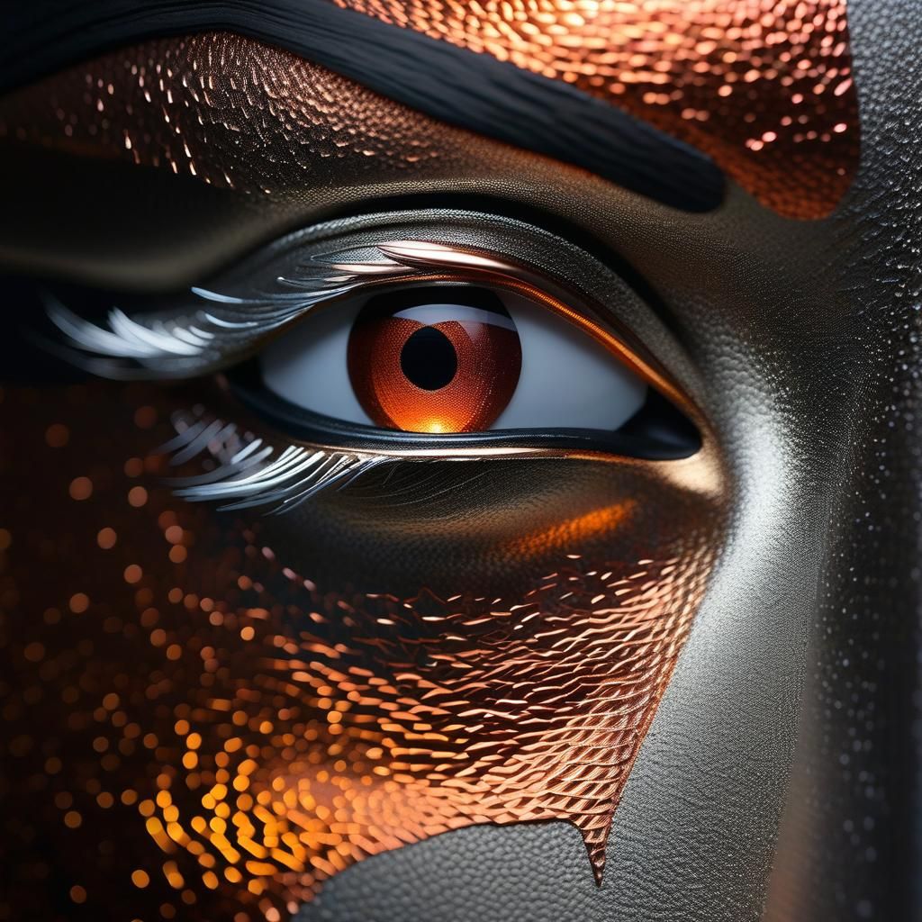 Ethereal Eyes of Sorrow in a Tempest