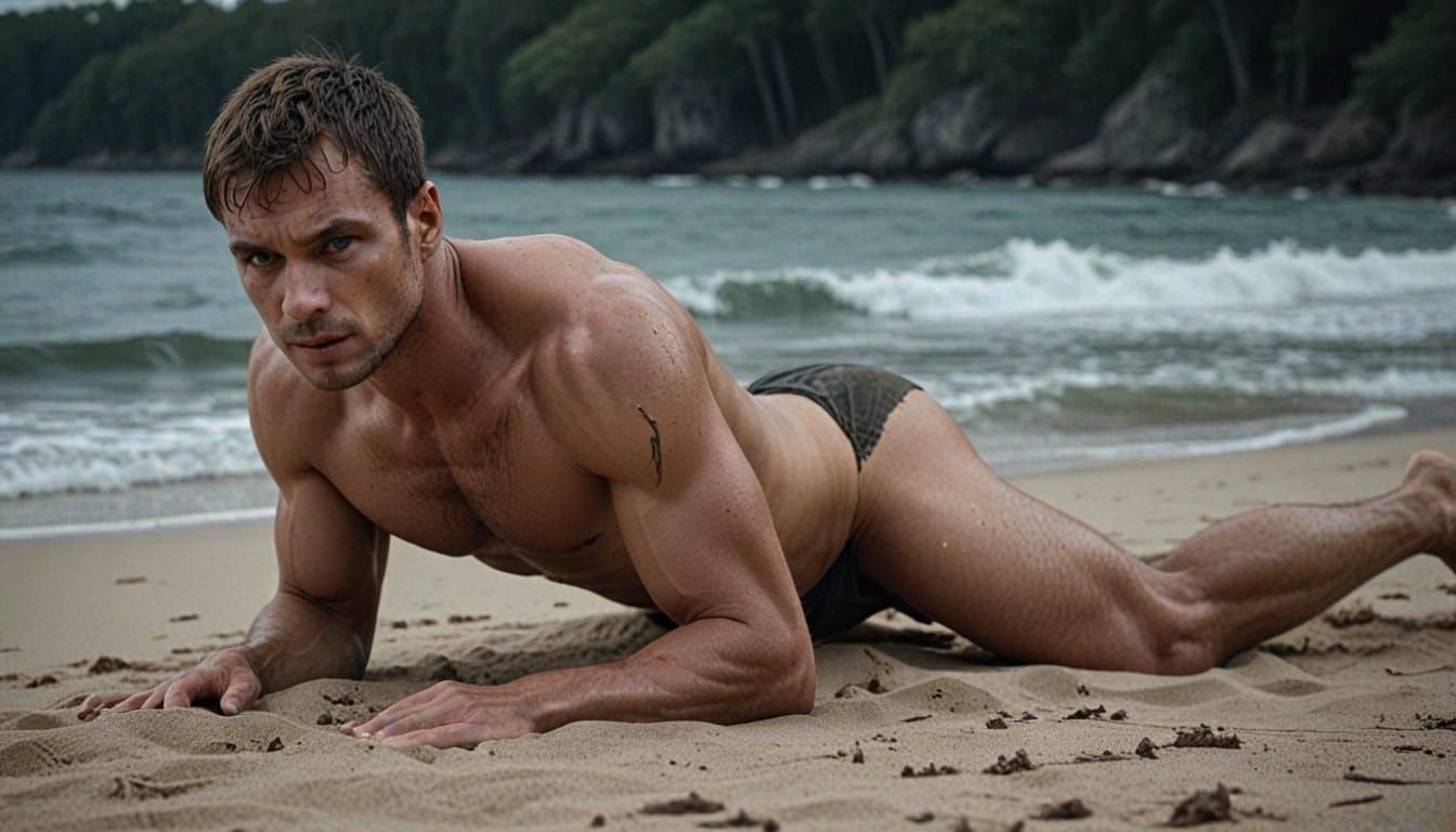 Epic Male Figure in Dramatic Pose