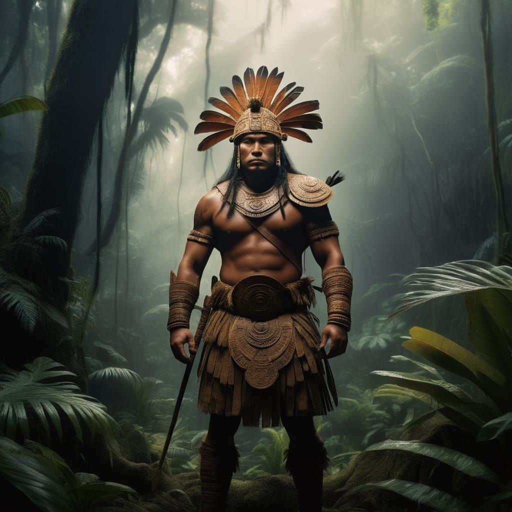 Samoan Warrior Goddess in Ancient Jungle