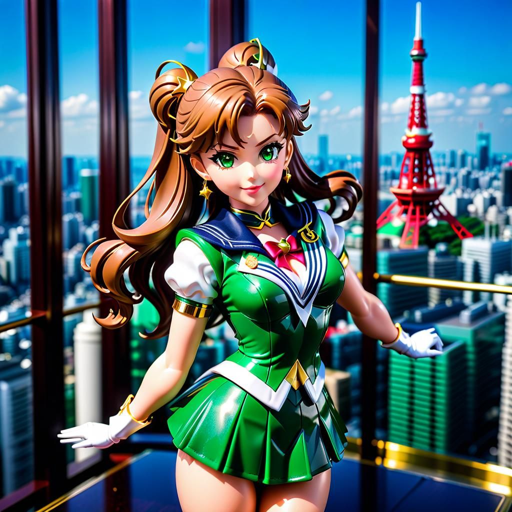 Bishoujo Senshi Sailor Sabaku Neko (cosplaying as Jupiter)