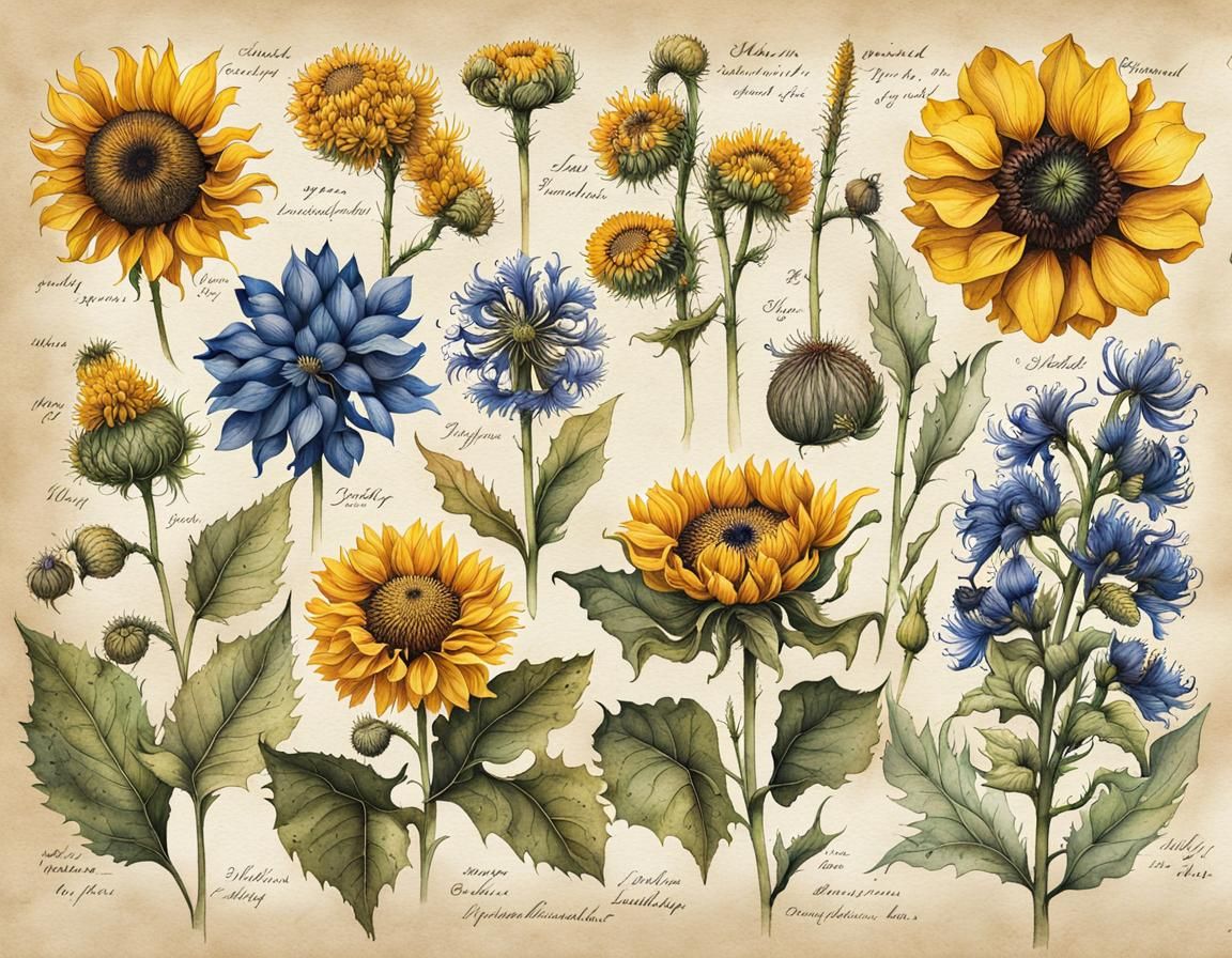 Ukrainian Flora: Botanical Ink Illustrations