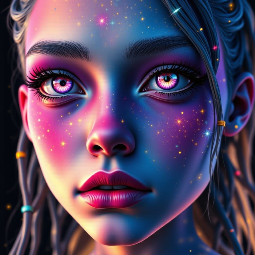 Otherworldly Sapient Alien Hybrid Portrait