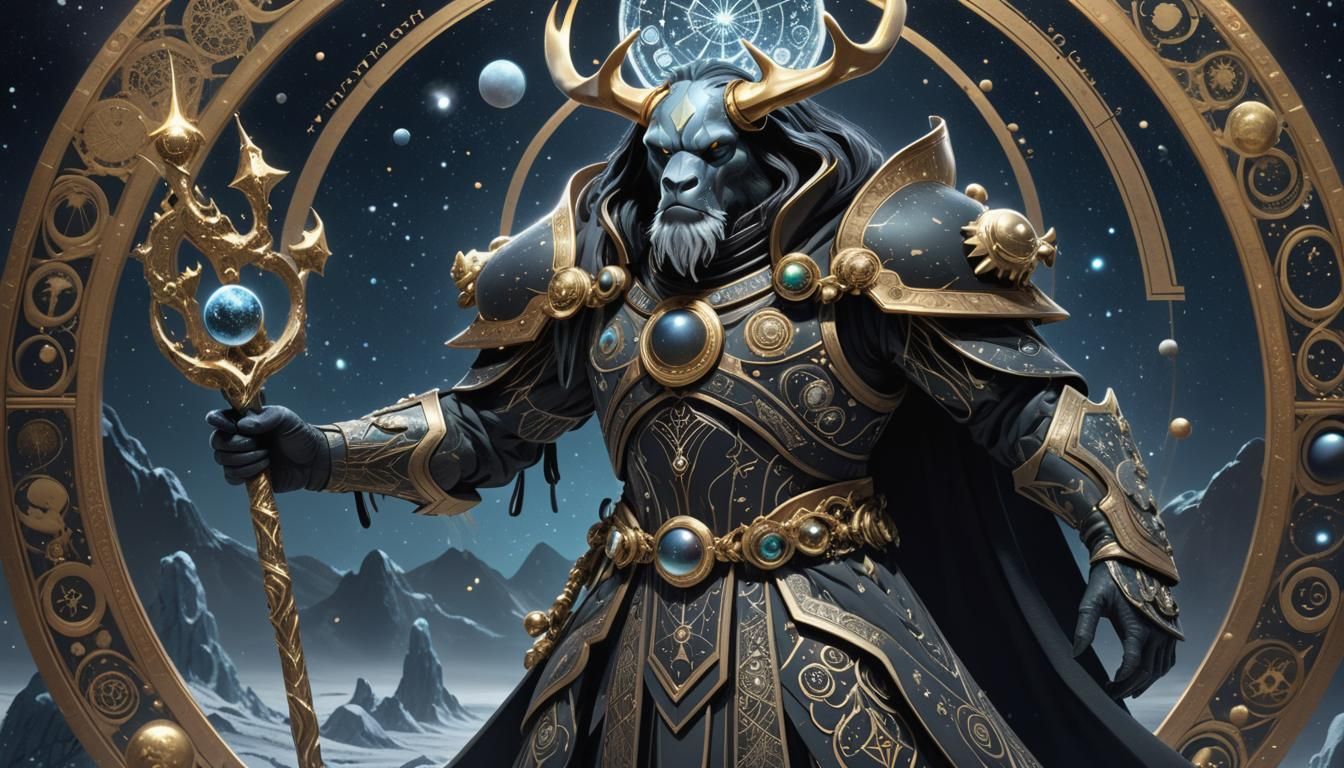 Mystical Pluto in an Icy Realm: Cinematic Concept Art