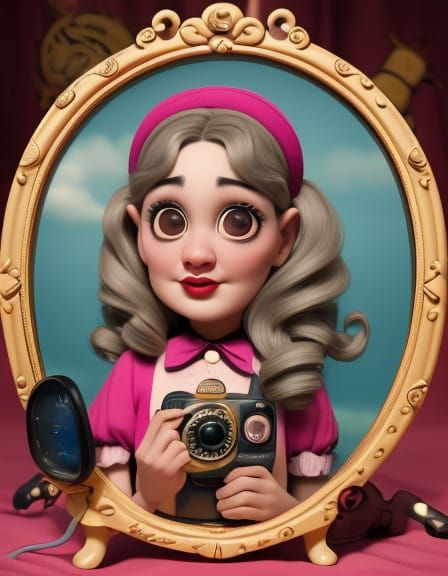 Surrealism Masterpiece: Miniature TV in a Mouth