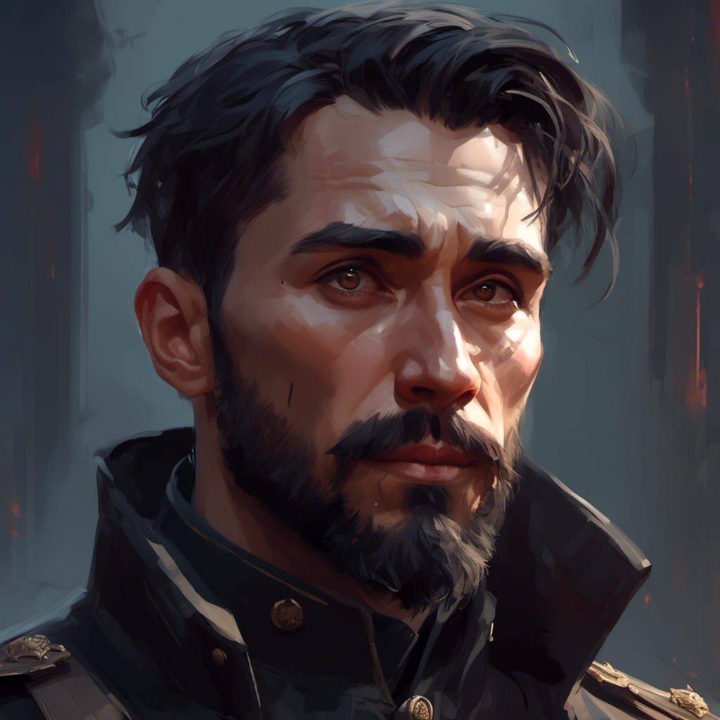 Creepy Portrait of Young Man in Grim Lighting