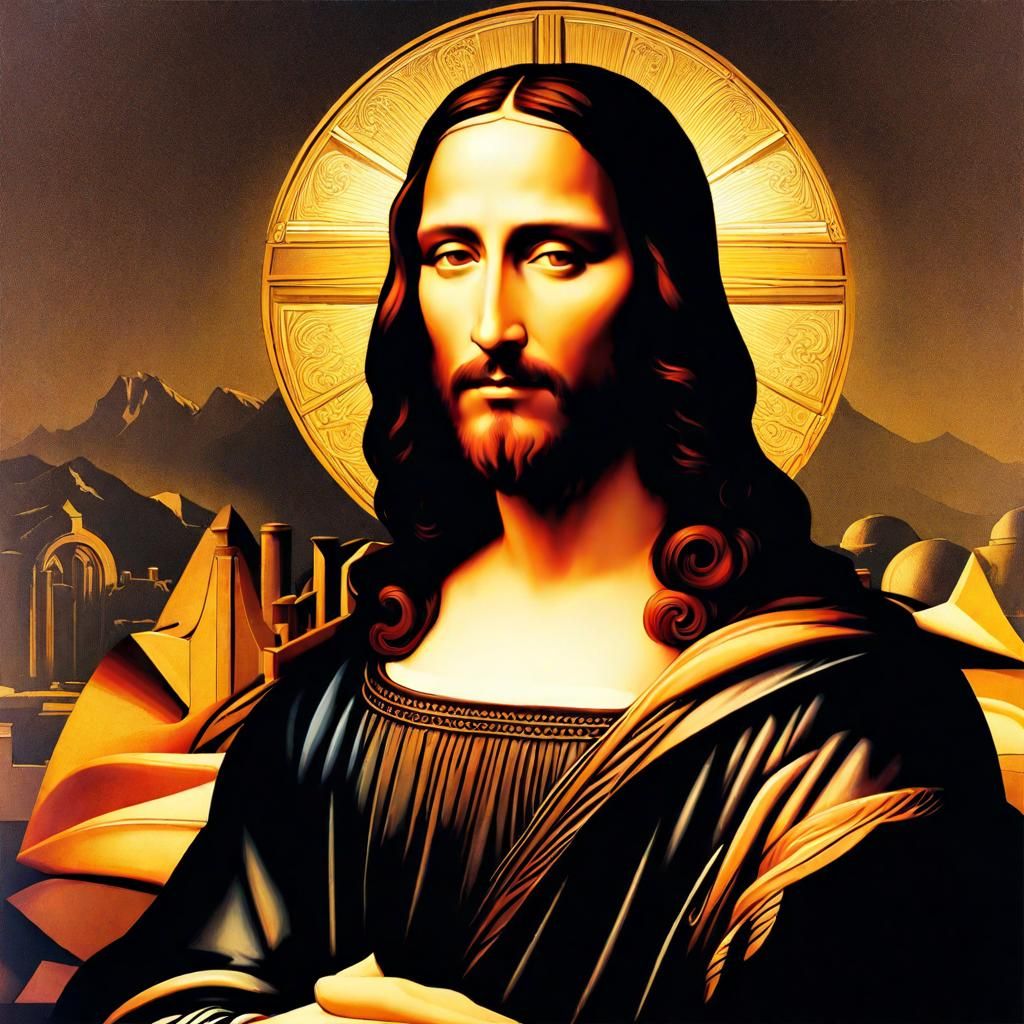 Jesus Portrait in Leonardo da Vinci Style