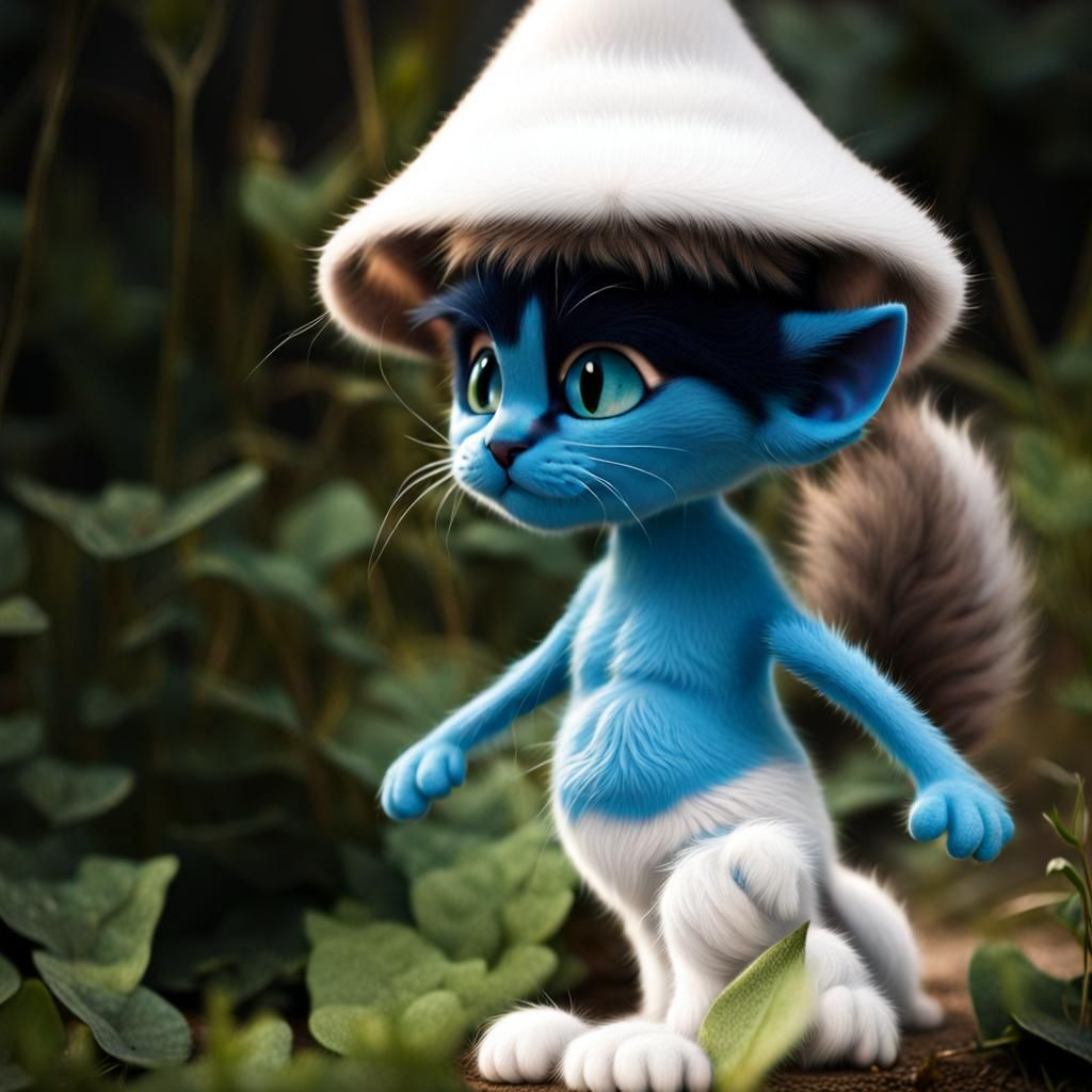 Smurf Cat Generated by AI