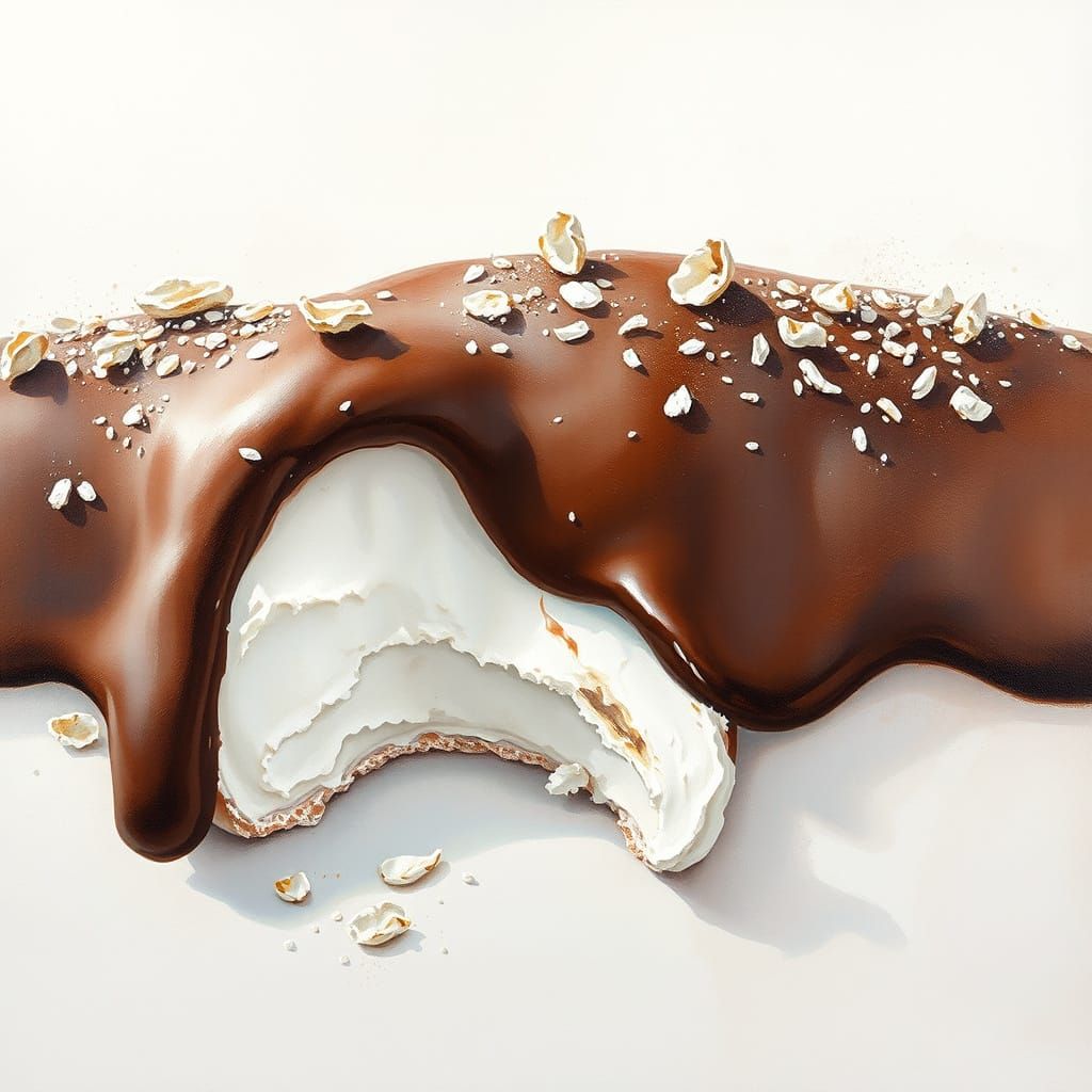 Gouache Masterpiece of Chocolate Marshmallow Delight