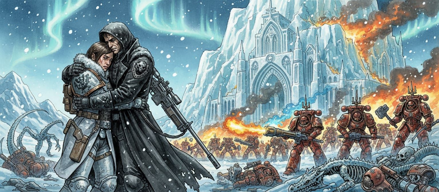 Epic Warhammer Battle in Glacier Arcology