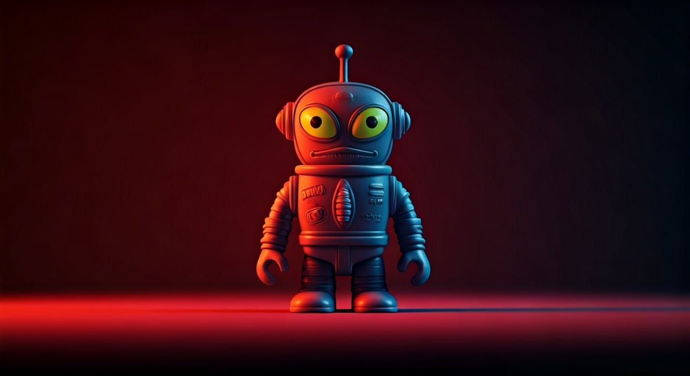 Gothic Retrofuturism Alien Toy Box in Raygun Poster Art