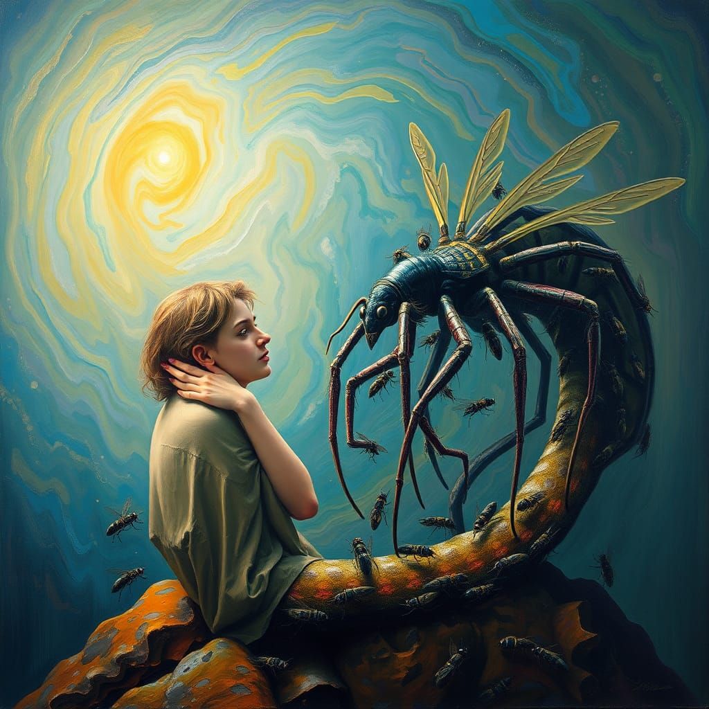 Surreal Affection: A Dali-esque Dreamscape of Love and Horro...