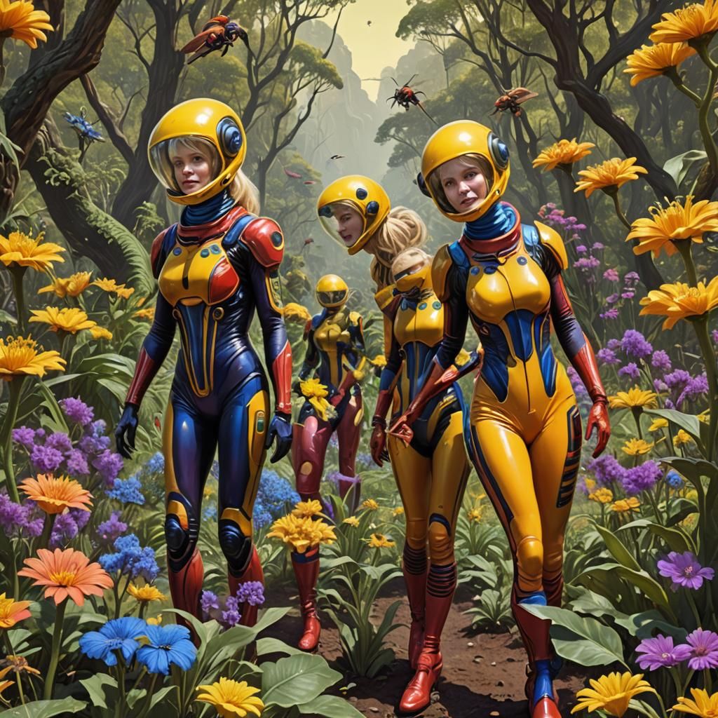 Alien Planet: Curvy Women in Sci-Fi Landscape