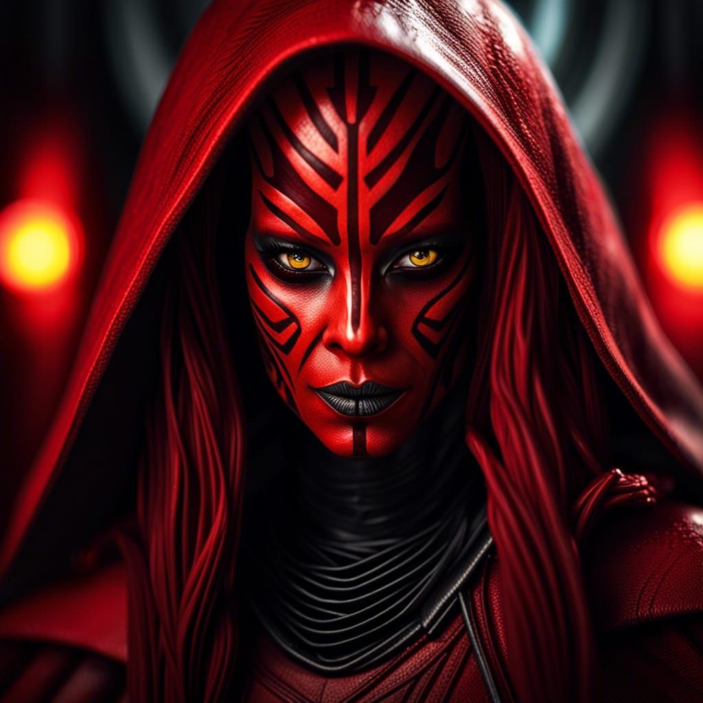 Striking Red-Skinned Sith Pureblood Portrait