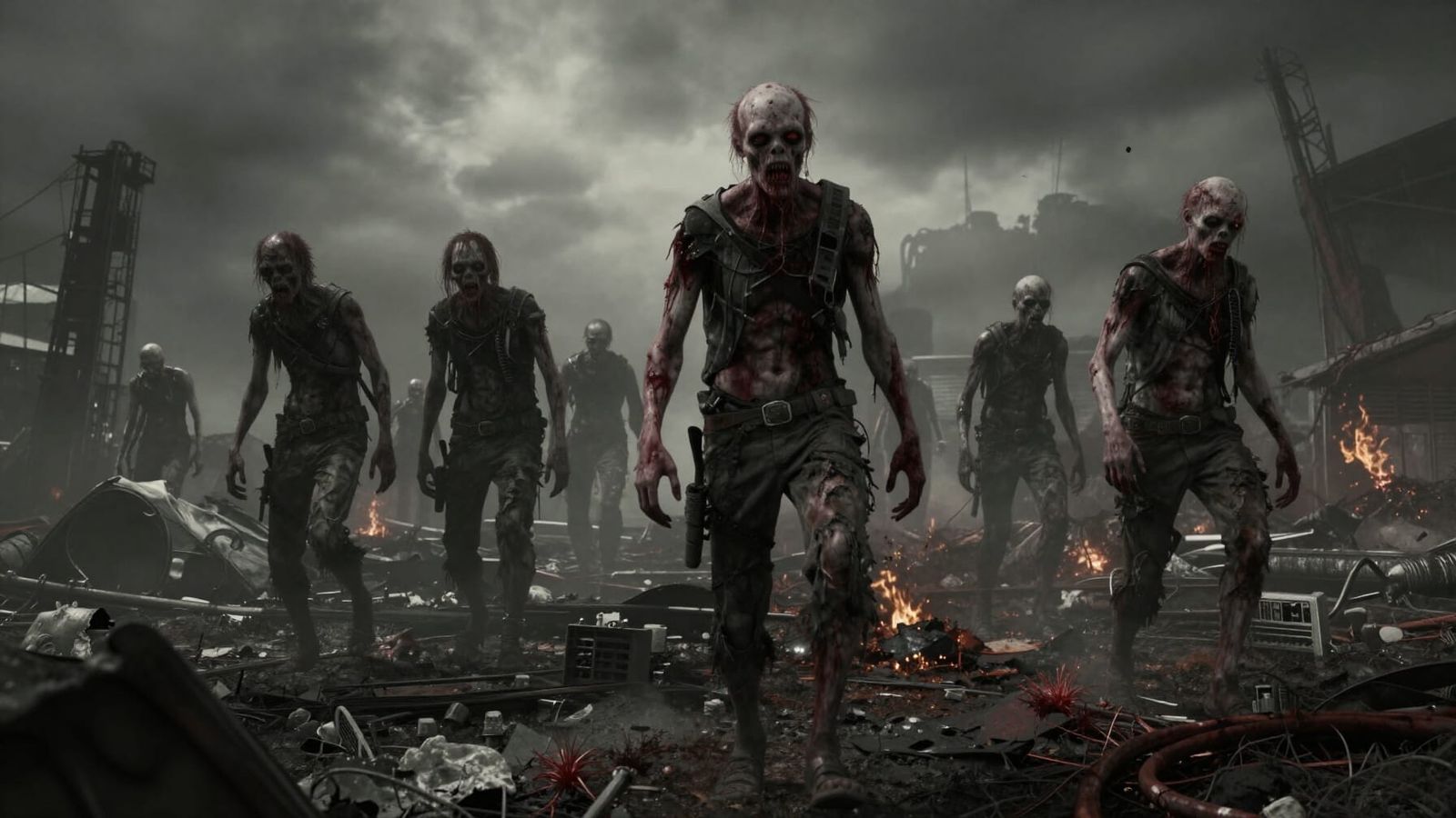 Mutant Humanoids In Radioactive Wasteland Nightmare