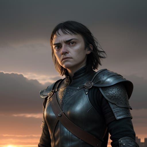 Hyperrealistic Arya Stark Concept Art