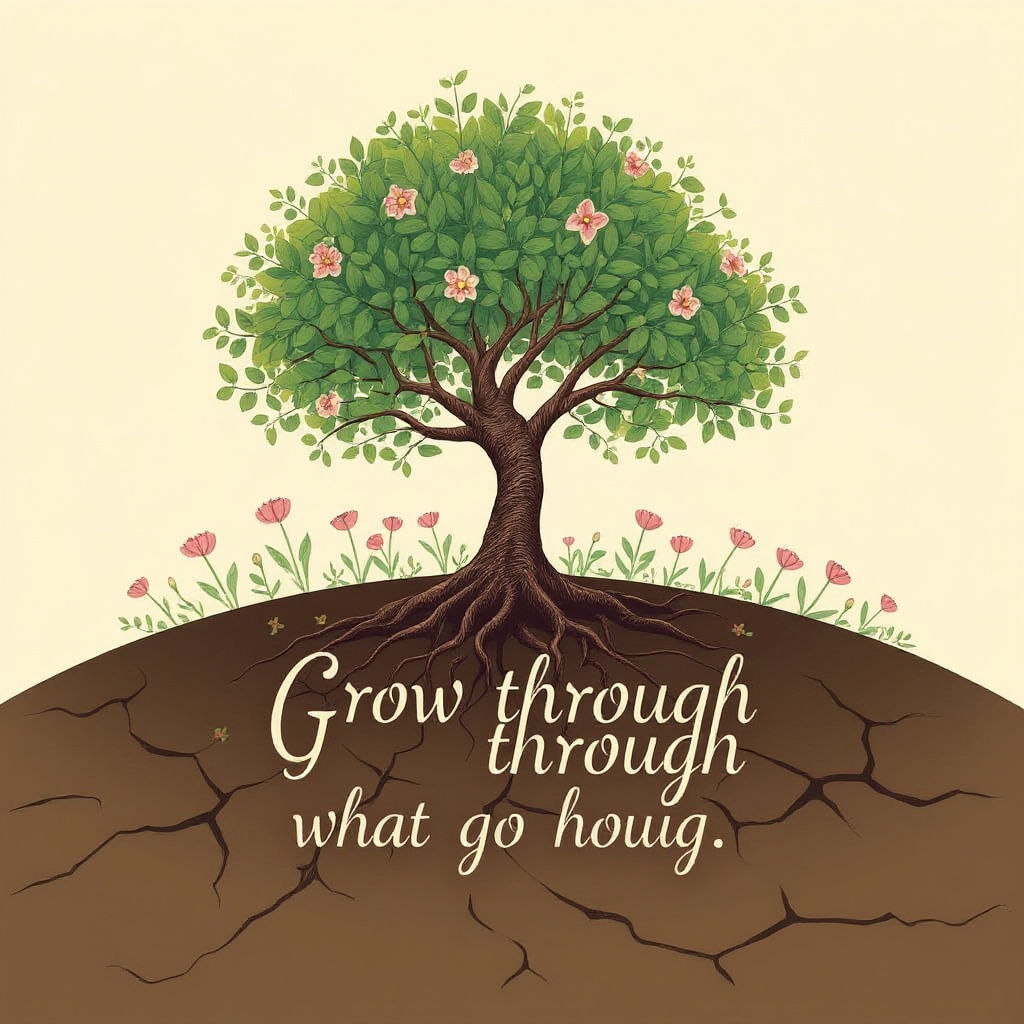 Resilient Tree T-Shirt Design with Motivational Quote