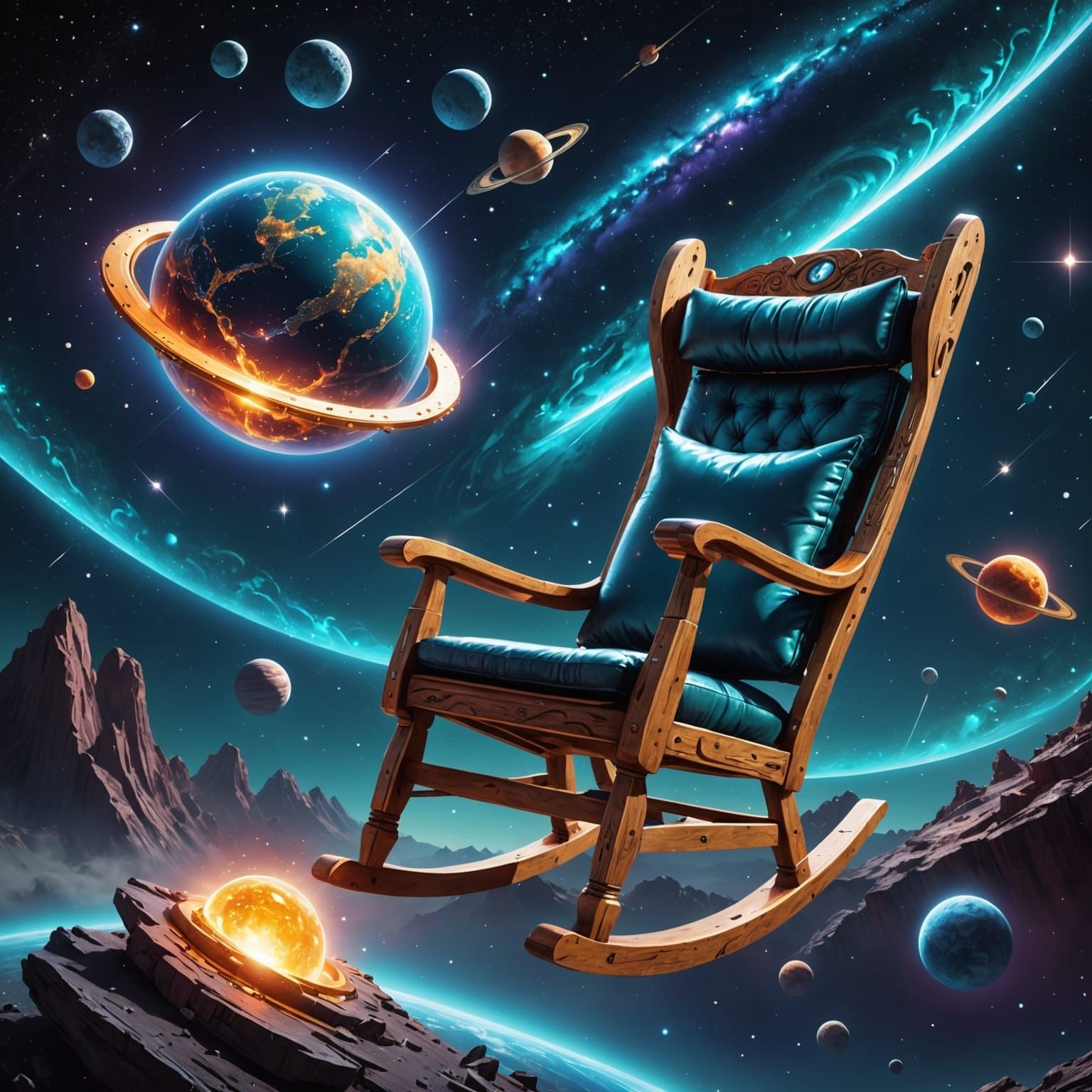 Cosmic Rocking Chair in Space: Holographic Mixed Media