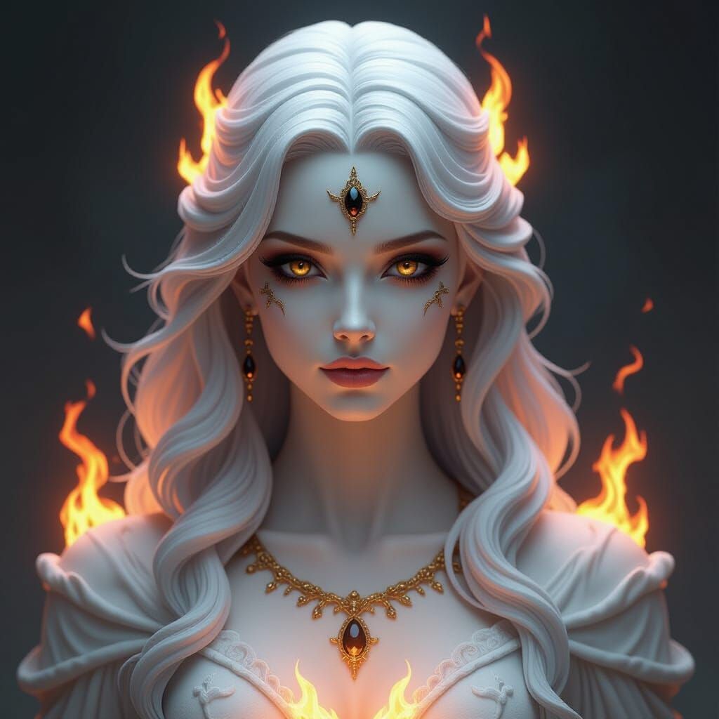 Immortal Figure Clad in Flames