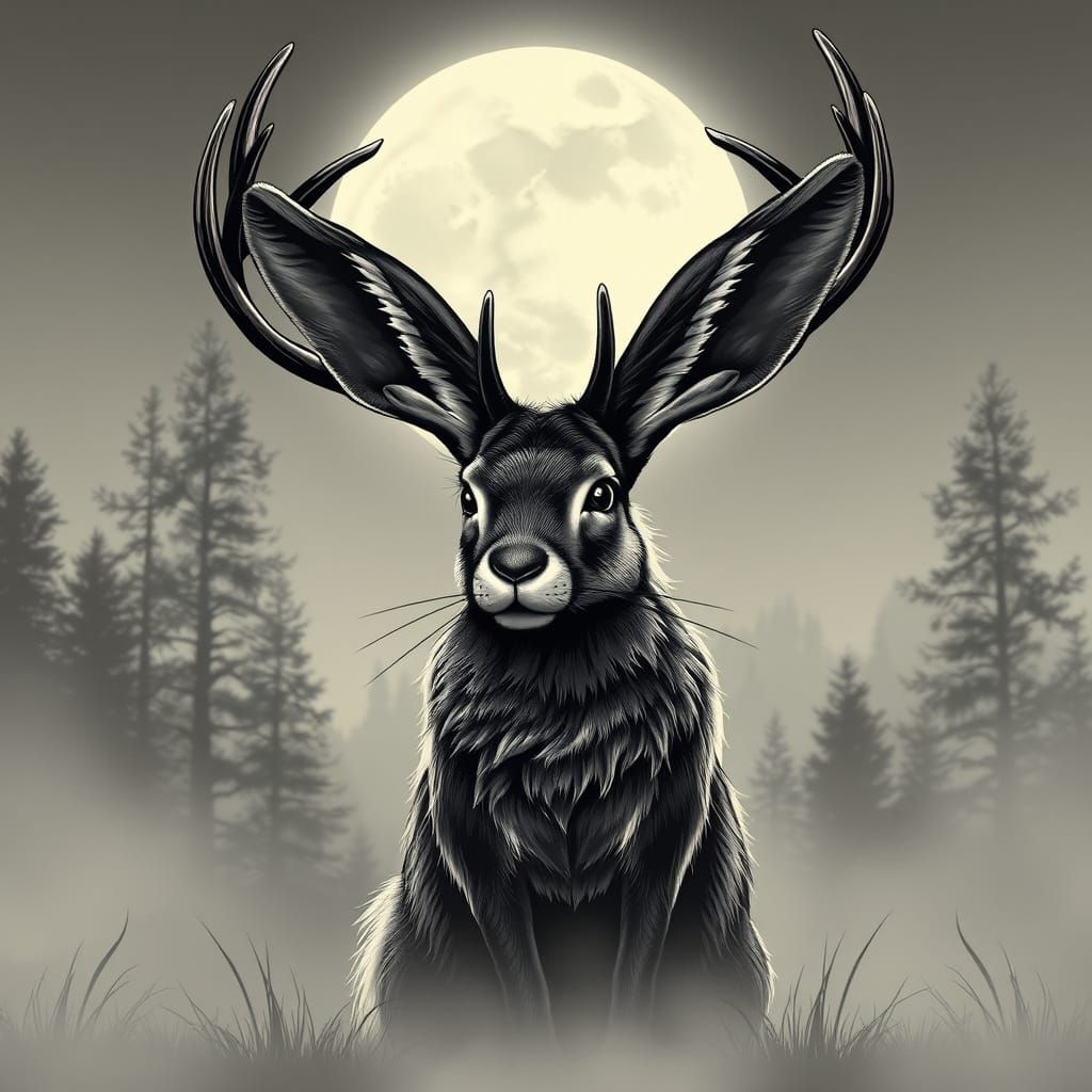 Monochrome Jackalope