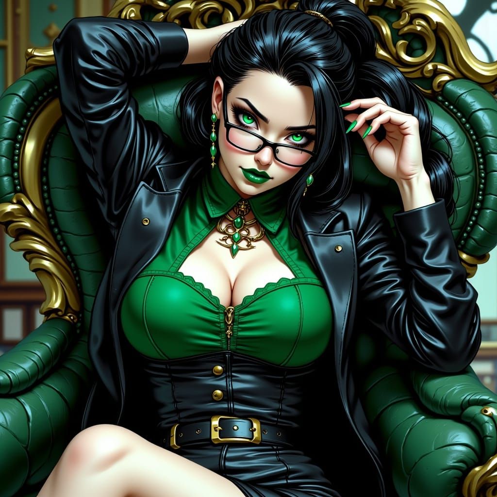 Sultry Anime Goddess Exudes Malevolent Charm