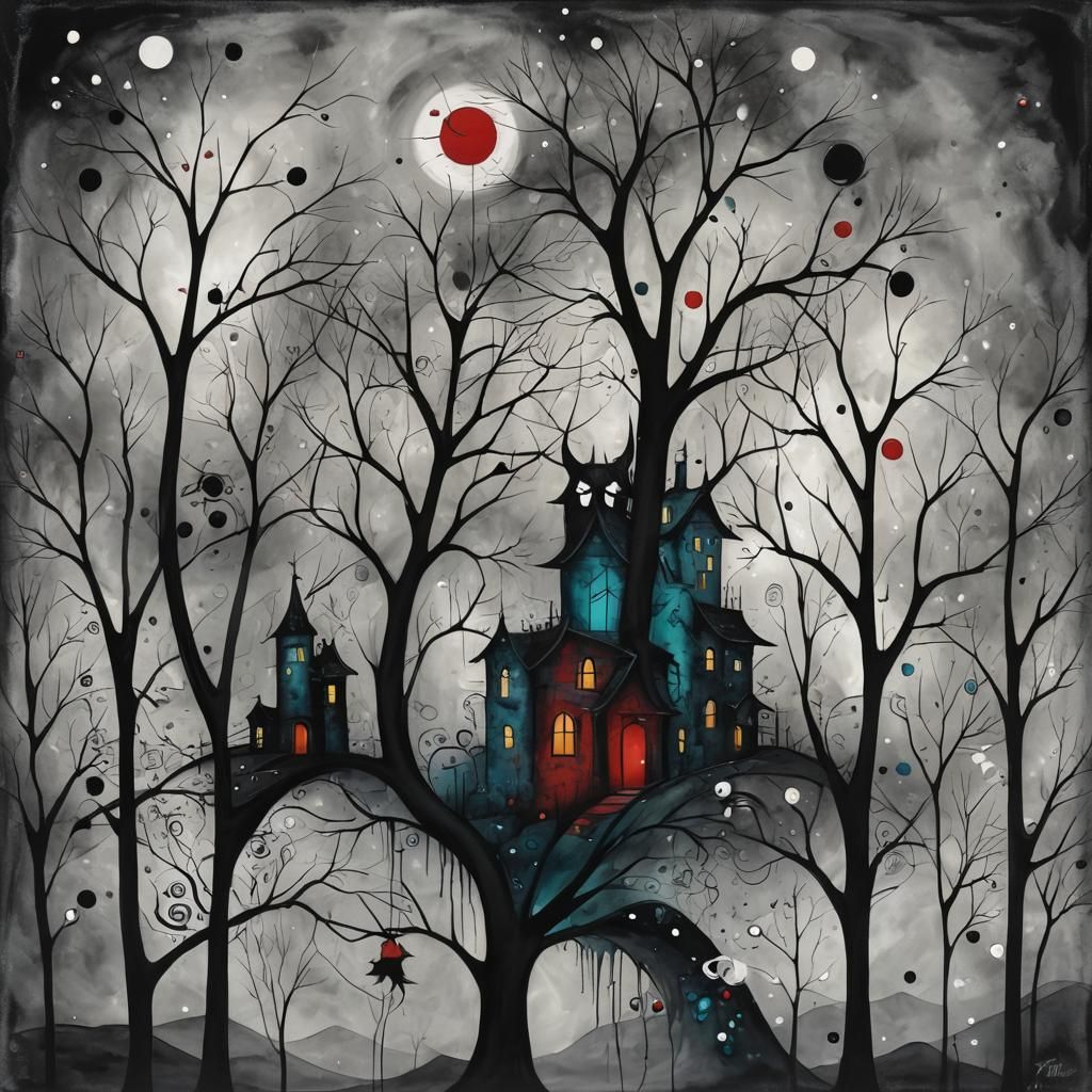 Grimdark Fantasy Warrior in Desolate Landscape