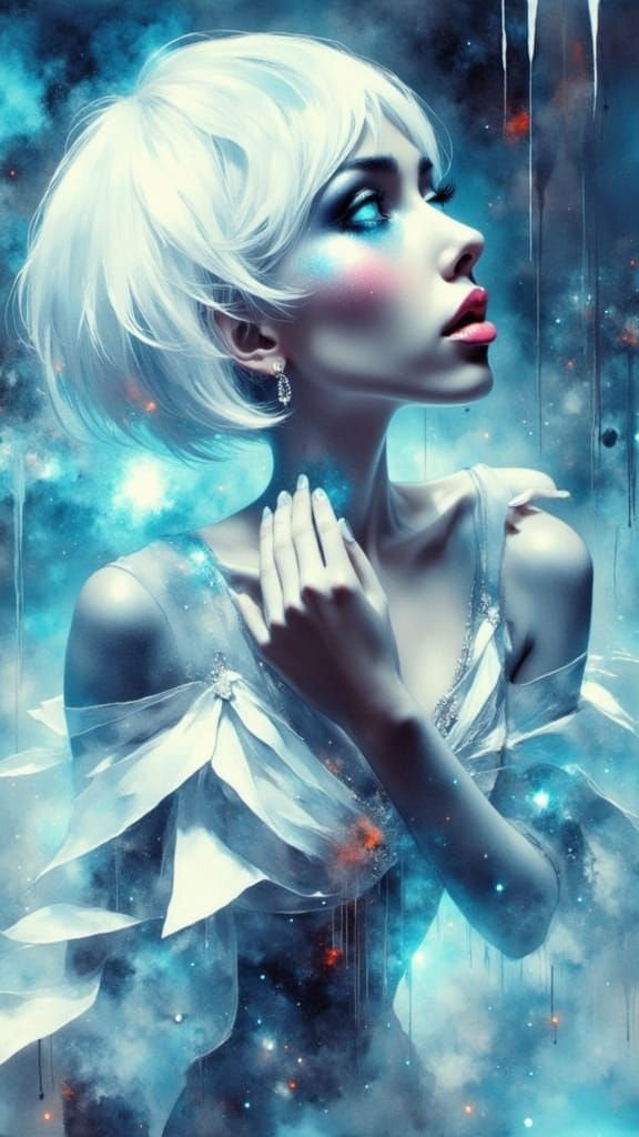 a beautiful ethereal blind woman