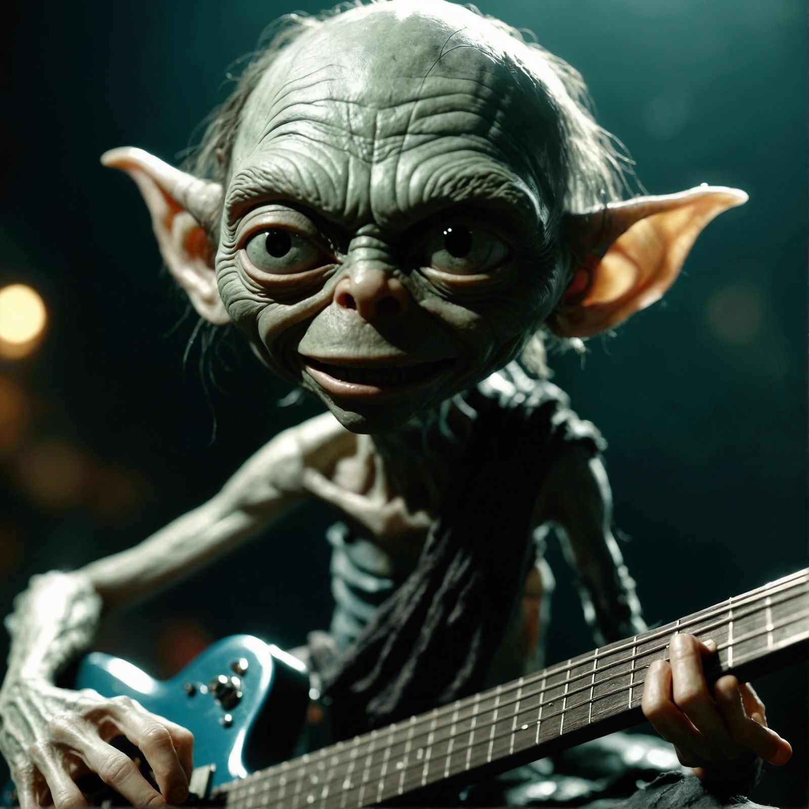 Gollum Shreds: Electric Guitar Portrait in 3D