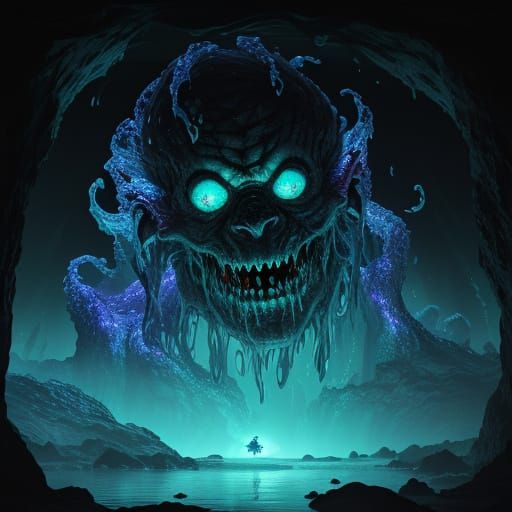 A Child's Desperate Cry as a Giant Blob Monster Engulfs Them...