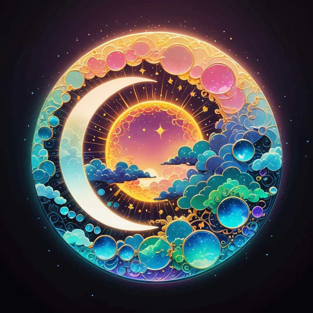 The Sun and The moon, day and night