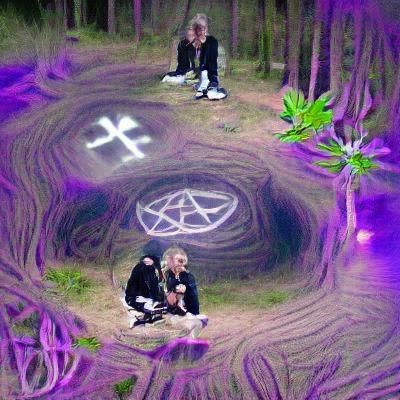 Lil Peep and Ghostemane in Druid Forest Ritual
