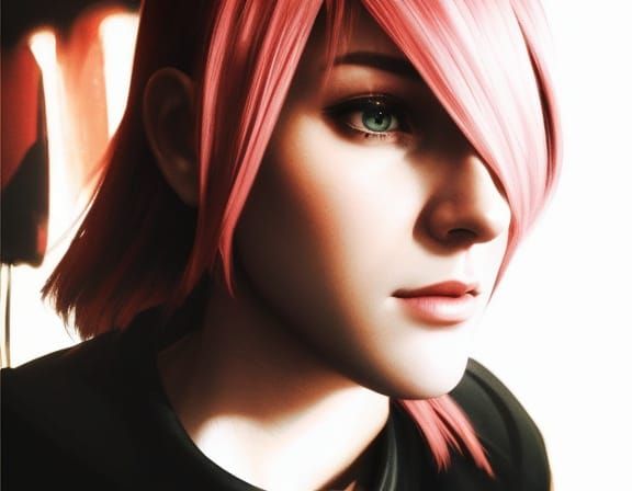 Cel-Shaded Video Game Character in Cinematic Style