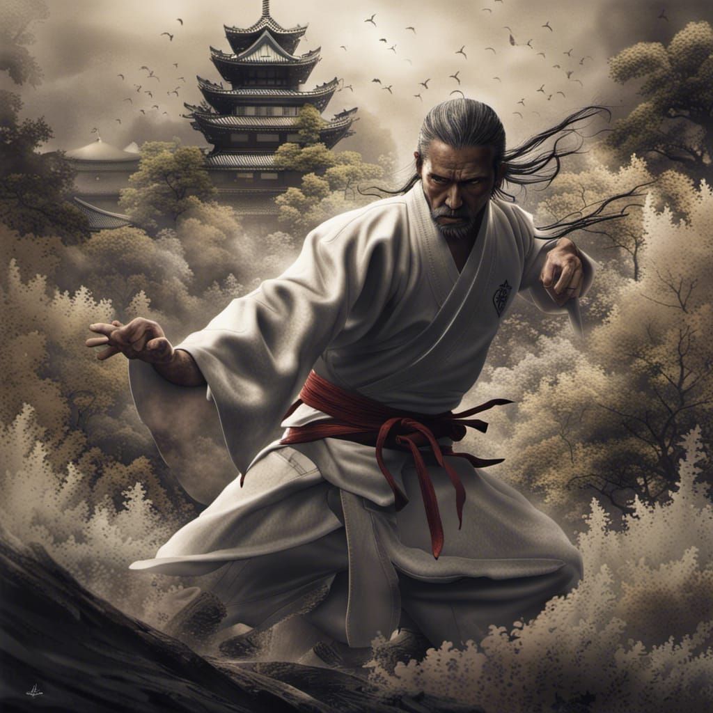 Ryūjin Senjutsu Martial Art: Detailed Matte Painting