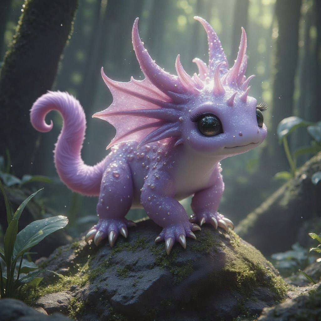 Mystical Fantasy Axolotl in Enchanted Waters
