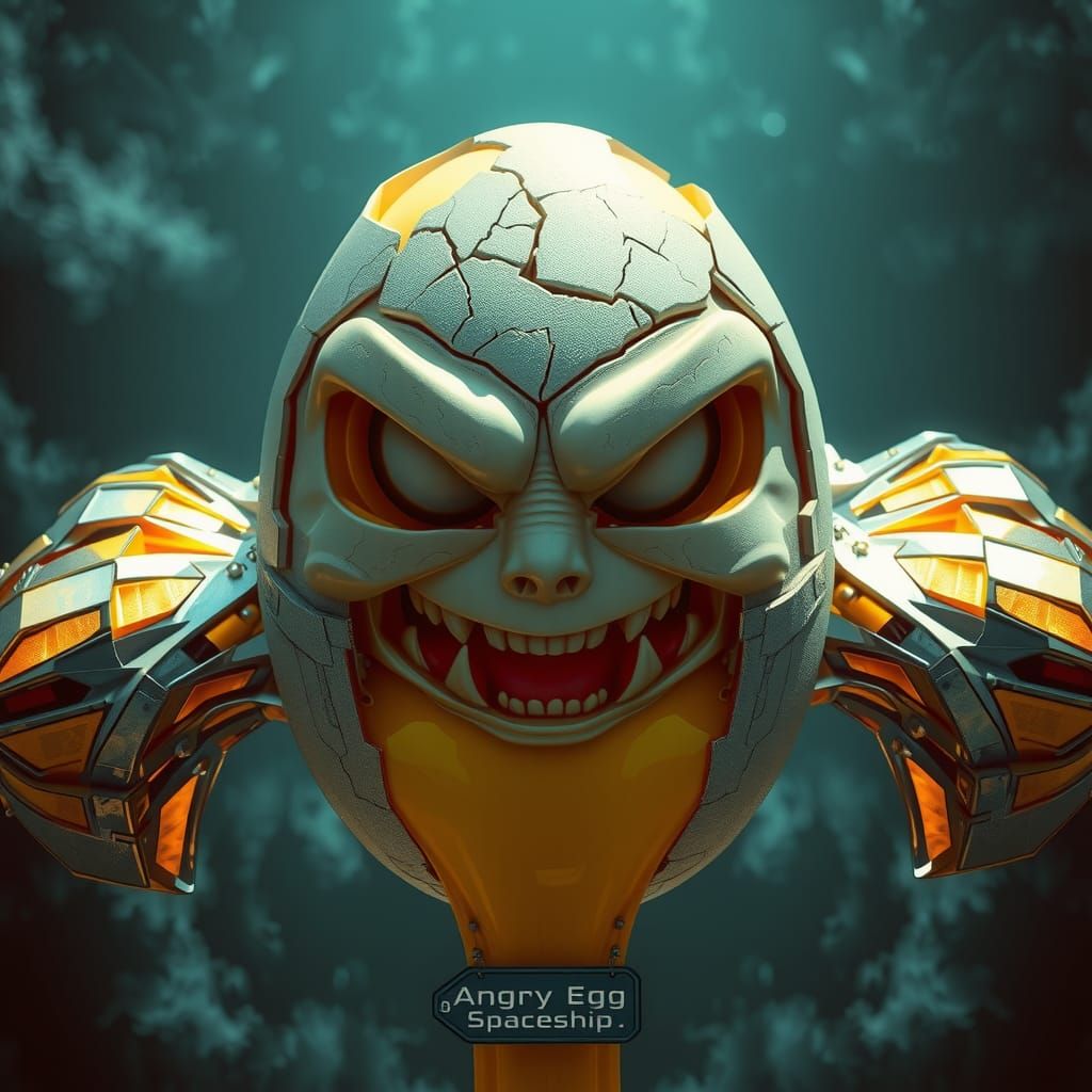 An Angry Egg spaceship