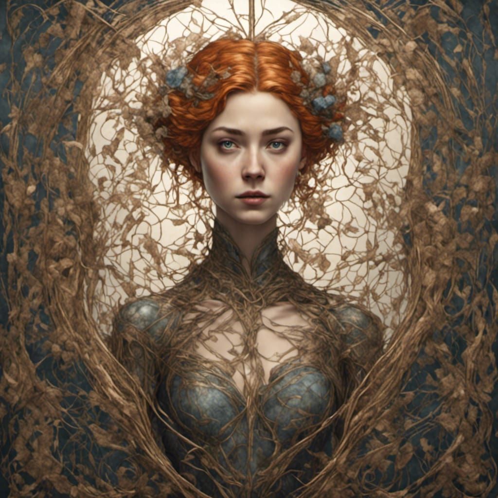 Detailed Portrait of Willow Rosenberg in Fantasy Art Style