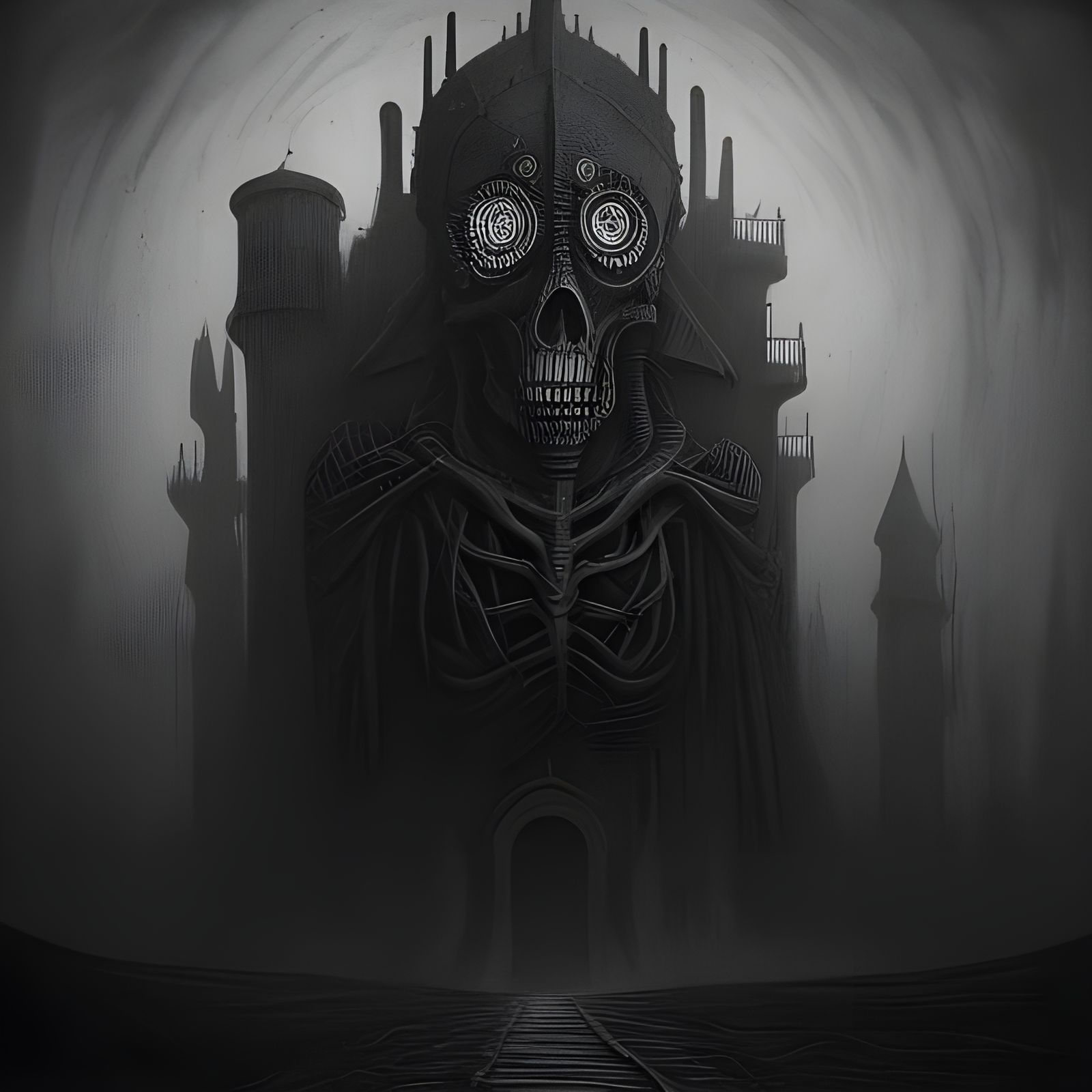 The Twilight Zone Intro in Hyperdetailed Charcoal Style