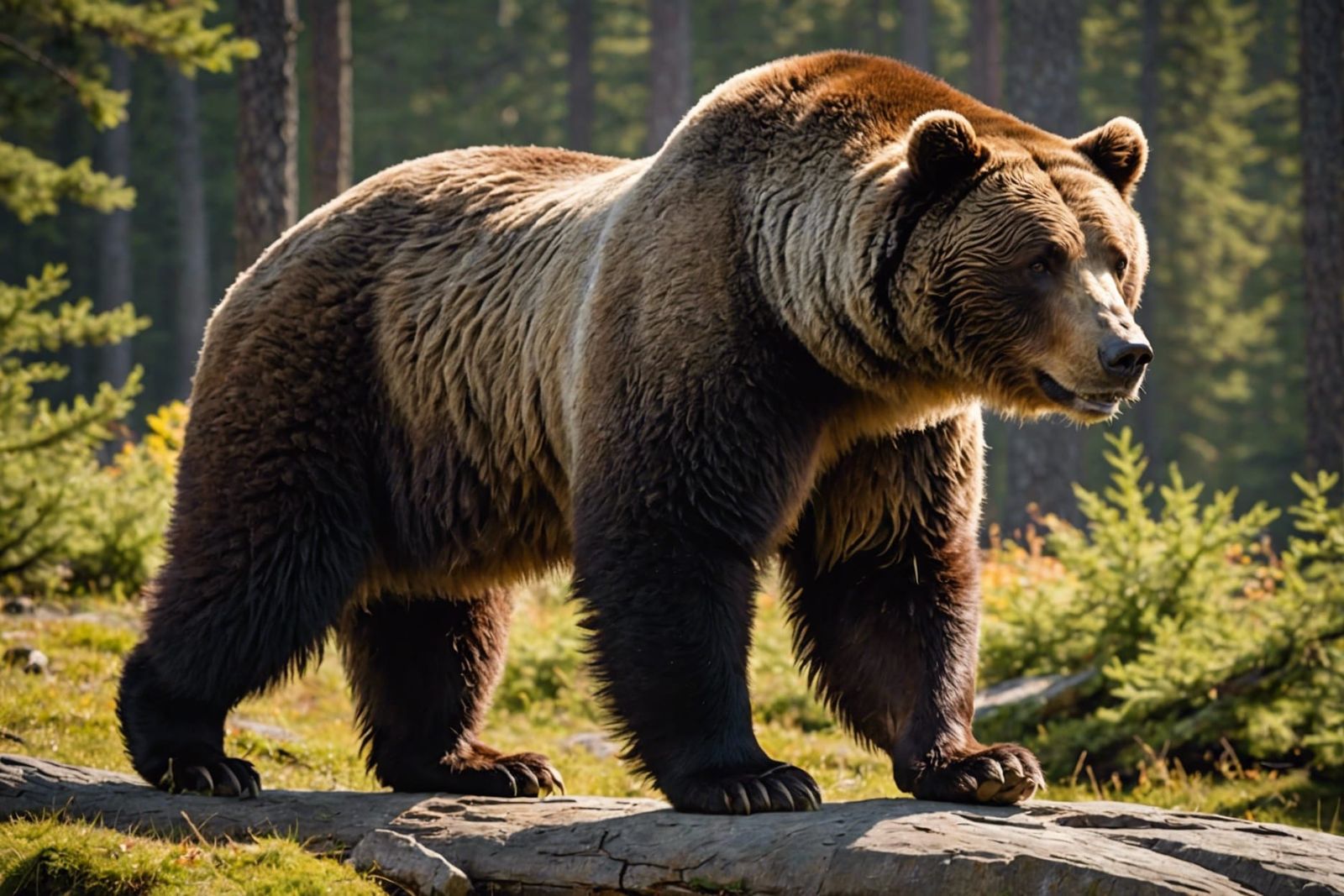 Majestic Bear with Piercing Eyes and Thick Fur