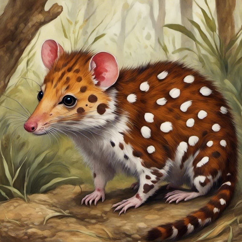 Realistic Image of a Tiger Quoll