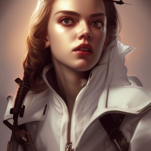 Girl Archer Portrait in Hyperdetailed Digital Art