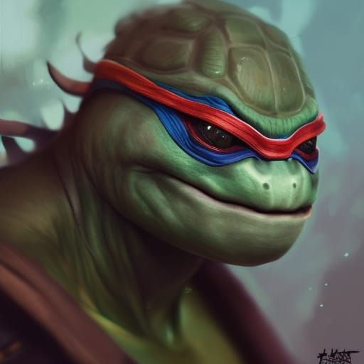 Ninja Turtle Portrait in Detailed Cinematic Style