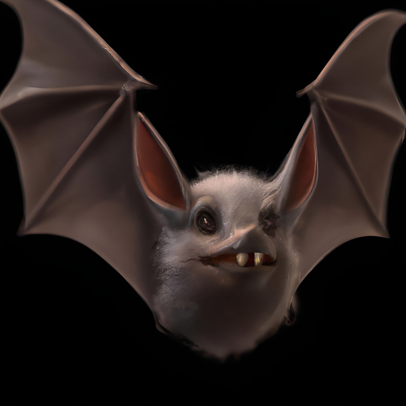 Vampire Bat Digital Illustration with 3D Shading