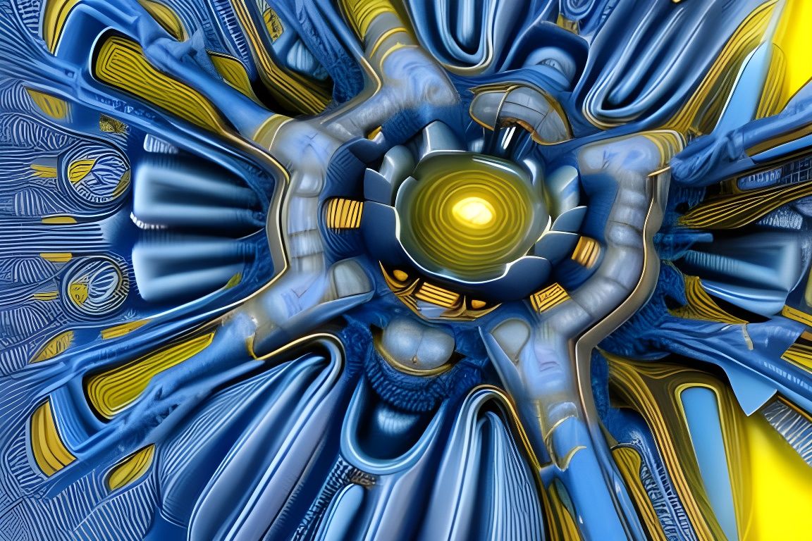 Hyperdetailed Fractal Structure in Art Deco Style