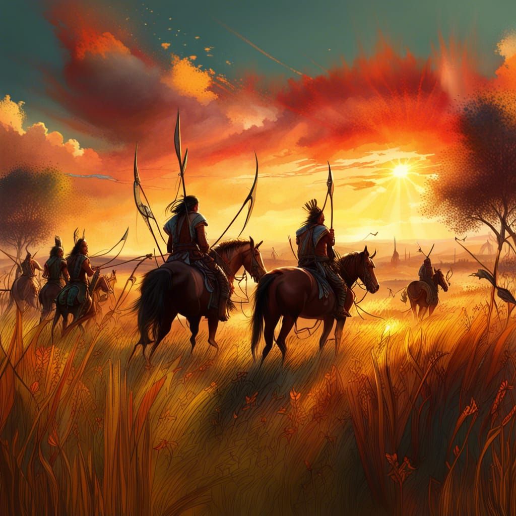 Scythian Nomads on the Plains in Summer