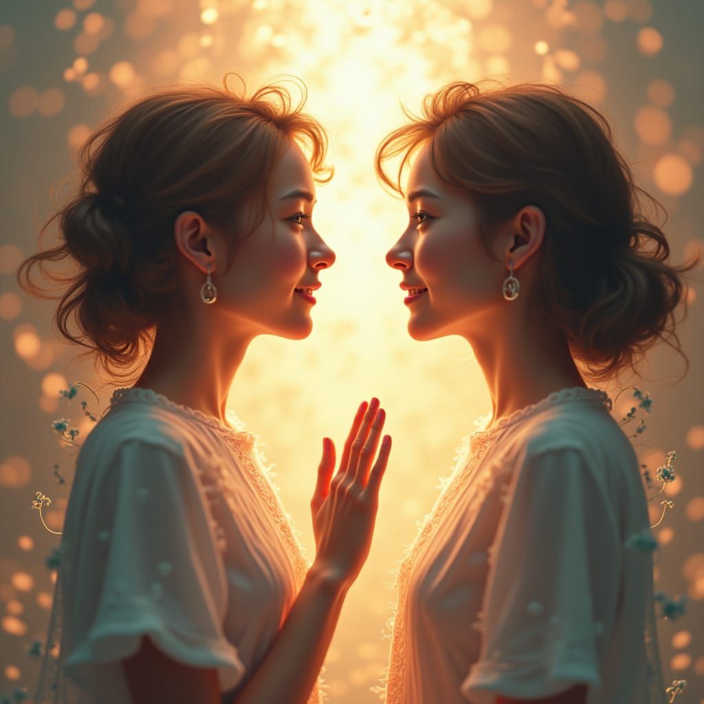 Subtle Communication in Ethereal Light, as Digital Matte Pai...