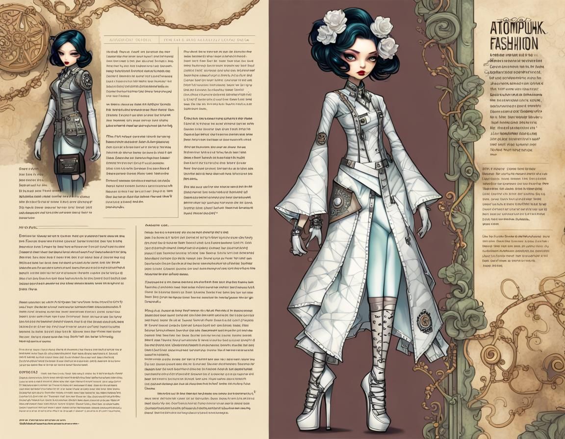 Atompunk Fashion Magazine Page Layout