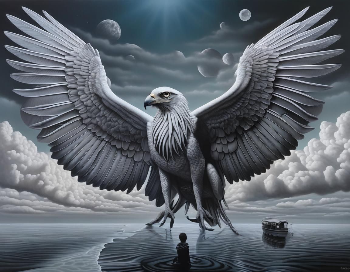 Surreal Dreamlike Scene in Hyperrealistic Detail