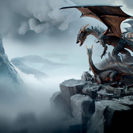 Epic Dragons in Dramatic Digital Matte Painting