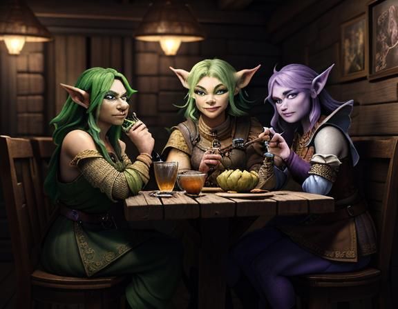 Goblin Cocktail Party in Stylized 3D Game Art